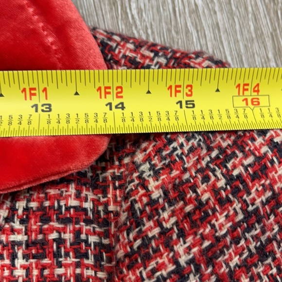 MARC JACOBS TWEED AND VELVET 100% wool JACKET SZ L - Picture 12 of 16
